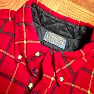 vintage PENDLETON red wool button shirt